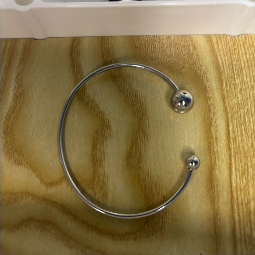 New Stainless Steel Silver Open Cuff Bracelet